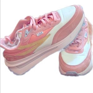 Girls Fila Renno - Girls' Grade, Sporty
School Shoe Coral/Aqua/White Size 6 1/2